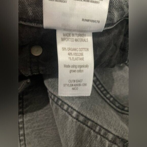 AGOLDE High Rise Button Fly Jeans Contemporary Chic Moto Feminine - Picture 5 of 7